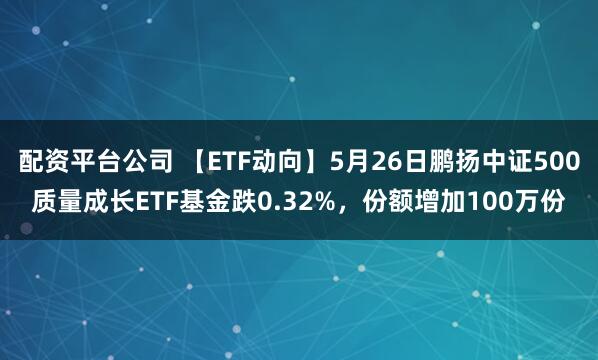 配资平台公司 【ETF动向】5月26日鹏扬中证500质量成长ETF基金跌0.32%，份额增加100万份