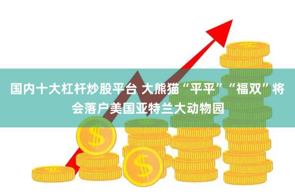 国内十大杠杆炒股平台 大熊猫“平平”“福双”将会落户美国亚特兰大动物园